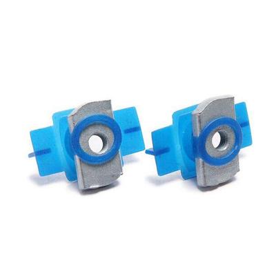 China Chinese General Industry M6 DIN Functional White Gray / OEM Carbon Steel Square Plastic Blue Sleeve Wing Nut for sale