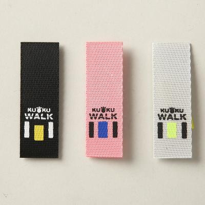 China Private Sustainable Hot Sale Products Rectangle Folded Colorful Textile Label For Clothes for sale