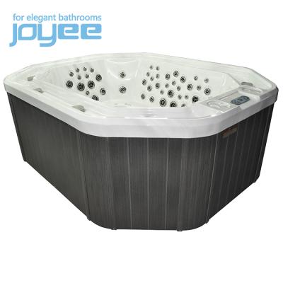 China JOYEE Europe Contemporary Outdoor Whirlpool Massage Spa Overflow Hot Tub With Large Size 8 Function Jacuzzi Jets 98 People Outdoor Spa for sale