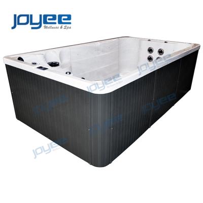 China Factory cheap prices of JOYEE computer control 8 10 people garden large swim pool jet bath spa outdoor endless current area double spa for sale