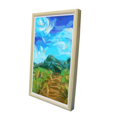 China Wooden Bezel 32inch Wall Mount Digital Signage Art Galleries Display for sale