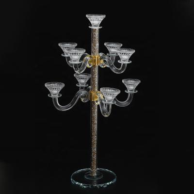 China Weddings Low MOQ Standard Direct Sales Transparent Multiple Sizes Crystal Candelabra for sale