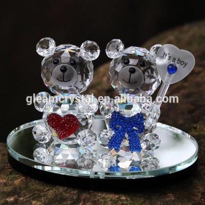 China Global Little Glow Funny Crystal Bear Crystal Favors, Wedding Favors Bears, Teddy Bear Crystal Animal Figurines for sale