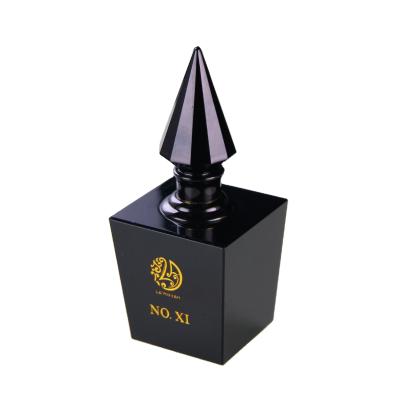 China Global Hot Selling Manufacture Crystal Glass Perfume Bottle Unique Fresh Black For Human for sale