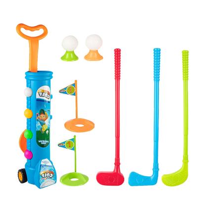 China Plastic 2022 Outdoor Sports Toys Kids Mini Golf Clubs Set For Child Boys And Girls Low MOQ Kids Golf Set Toy for Sales for sale