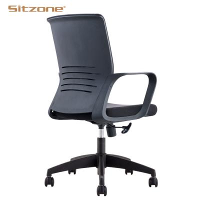 China (Size) Amazon Sales Silla de oficina Office Mesh Middle pp Hot Adjustable Ergonomic Staff Chair Office Task Chair for sale