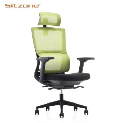 China (Size) High Back Office Furniture Adjustable Ergonomic Manager Mesh Office Chair 125KG for sale