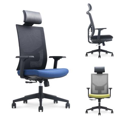 China Executive White Office Mesh Chair For Adult Ergonomic Swivel (Height) Chair Adjustable Office Computer Desk Chair for sale