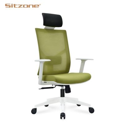 China Wholesale Adjustable Swivel High-Back Reclining (Height) Desk Chairs Simple Design Gray Frame Ergo Mesh Office Chair for sale