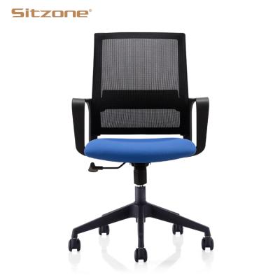 China (Size) Amazon Mesh Fabric Task Adjustable Hot Selling Cheap IT Staff Swivel Chair Classic Office Reception Desk Chairs For Study for sale