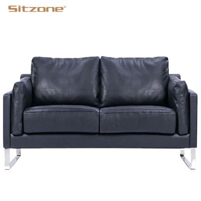 China China wholesale comfortable soft black reception sofa moder section extendable soft sofa with competitive price for sale