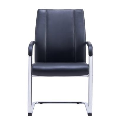 China Silla de visita design office chair wholesale black modern cooling PU leather chair visitor chair for sale