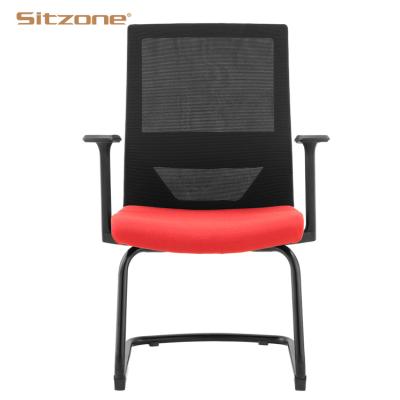 China Cooling Metal Frame Furniture Office Visitor Chair Taining Commercial Staff PP School Meet Chair With Foam for sale