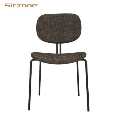 China Modern Storage New Design Black Metal Frame Customs Office Leisure Chair For Cafe for sale