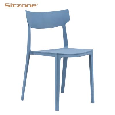 China Sitzone SPIGOLO Stackable Series PP Chair Restaurant Outdoor Plastic Stackable High Quality Dining Chair for sale