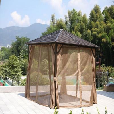 China Fashion Newcomer Powder Coated White House Outdoor Antique Wrought Iron Round Gazebo For Sale for sale