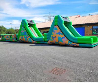 China Giant Outdoor Commercial Outdoor Play Equipment Adult Inflatable Playground Assault Course For Kids And Adult for sale