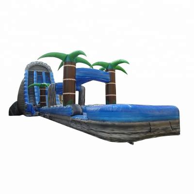 China Forest Themed Marble Blow Up Pool Slip N Lead Free Inflatable Slide for sale