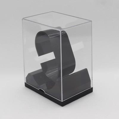 China Simple Plastic Watch Display Storage Holder Transparent Smart Watch Protective Box Case Shelf Display Stand Watch Box for sale