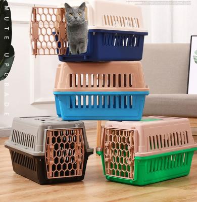 China Viable High Quality Airline Approved Portable Dog Cat Carrier Travel Multi-Colors Pet Carrier Moving Cage for sale