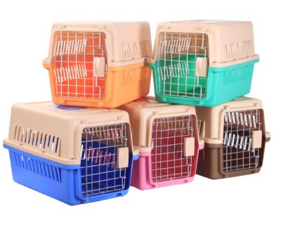 China Approved Plastic Portable Luxury Cage Airline Pet Crate Air Pet Carrier Aviation Travel Pet Carrier for sale