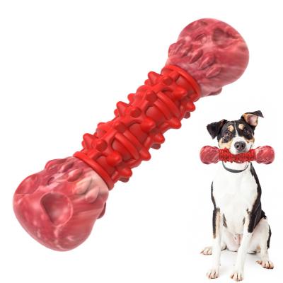 China Hot-Selling Small Animals Interactive Durable Pet Supplies Dog Bite Toys Bone To Train Rubber Molar Rod for sale