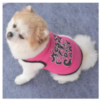 China Sustainable Pet Clothes Cotton Summer Vest Dog T-Shirt Teddy Poodle Pet Clothing for sale