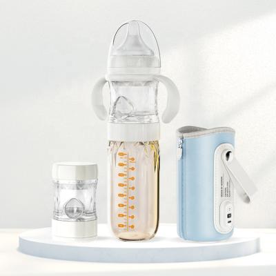 China BPA Free New Mom Gift Set 3 in 1 Car 240ml USB Charger Insulation Portable Milk Warmer Warmer Bottle for sale