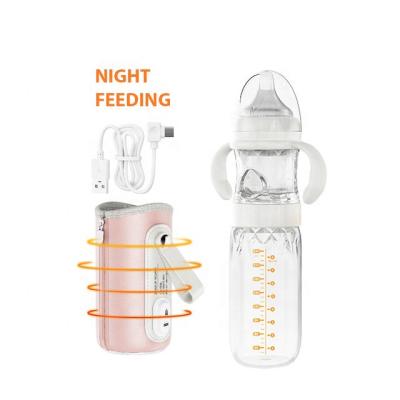 China BPA CPC Free Overnight Travel Thermostat Electric USB Feeding Portable Baby Food Breastmilk Sleeve Warmer Bottle for sale