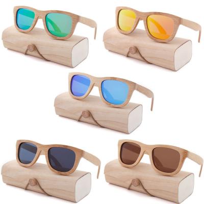 China Fashion Sunglasses Good Quality Hinge Wooden Sun Glasses Wholesale Classic Square Wooden Sunglasses for sale