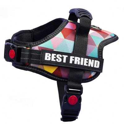 China Hot Selling Amazon Padded Adjustable No Pull Oxford Breathable 3M Outdoor Reflective Dog Harness for sale