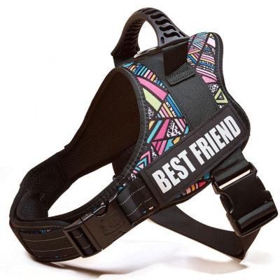 China Wholesale Custom Soft Padded Nylon No Pull Dog Harness Adjustable Reflective Pet Chest Vest for sale