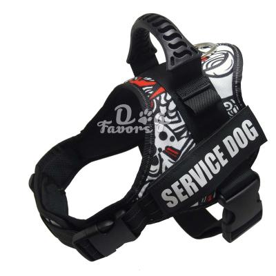 China Adjustable Straps Padded Patches Padded Handle Pet Therapy Dog Reflective Harness for sale