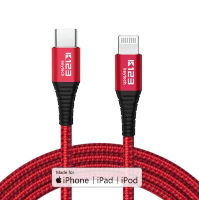 China MP3/MP4 Player 6FT 2M Nylon Braided For iPhone USB Cable Fast Charging 2.4A Charging PD 3A For iPhone Charging USB Cord for sale