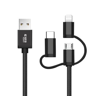 China Strong Durable For iPhone Type C Mico Android For Samsung Mobile Phone Charger Cable For iphone 4 4s 5 6 7 8 11 Cable Original 3 In 1 USB Cable for sale