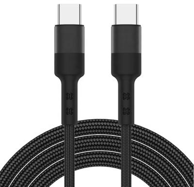 China Mobile Phone Metal Connector Nylon Braided Usb C To Type C Cable for sale