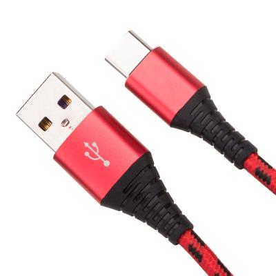 China Nylon Braided Type C Mobile Phone Metal Connector Micro USB Cable for sale