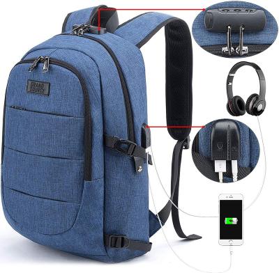 China With USB Travel Laptop Backpack Water Resistant Anti-theft Bag with USB Port and Lock Filling Computer Backpacks for sale