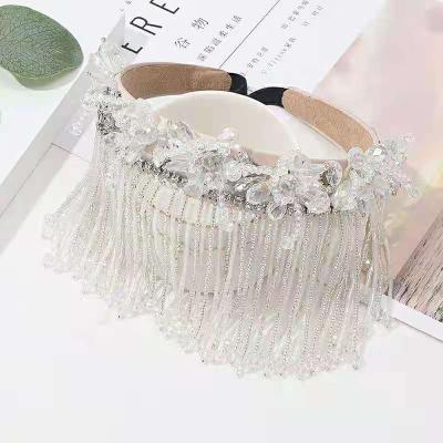 China Simple Concise Women's Hair Band Bride Headband, Web Celebrity Headband, Diamond and Pearl Headbands for sale