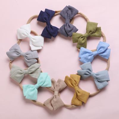 China Simple Concise Women's Hair Band Children Bow Super Soft Baby Hairband Cotton Wick Hairband Baby Hairband Headdress for sale