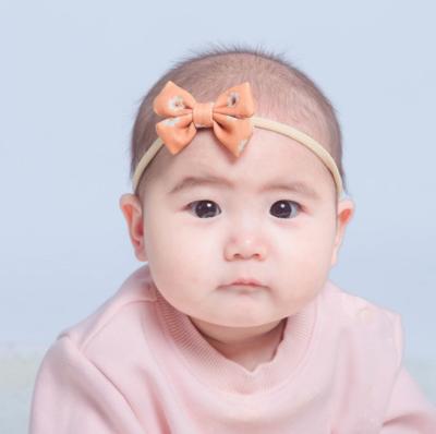 China European and American simple concise women's hair band children's hair bow cute retro baby headband for sale