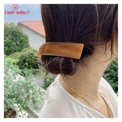 China Simple chic retro hairpin ponytail barrette women wholesale cute square hairpin for sale