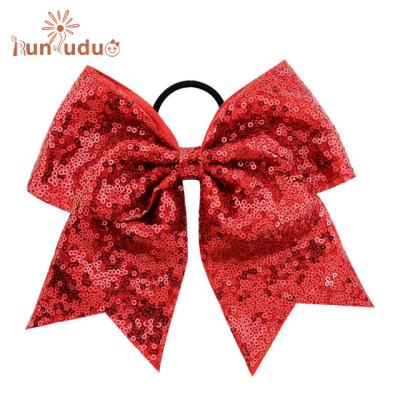 China Simple Concise Women's Sequined Hair Band Dovetail Bow Hair Band Head Rope School Hair Accessories for sale