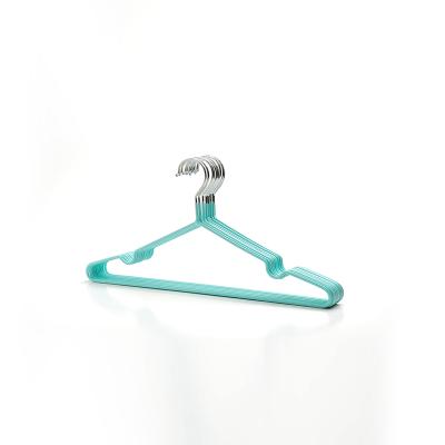 China China New Modern Material Raincoat Notched I KNOW PVC Coated Metal Hanger for sale