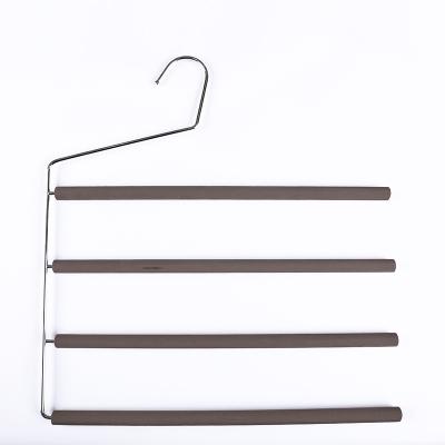 China KOREAN Anti-slip Multilayer Durable Stainless Steel I KNOW For Towel Metal Hanger With Sponge for sale