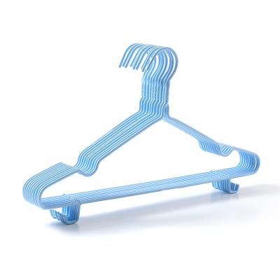 China China KOREAN Rendered New Material Notched ME KNOW Metal Plastic Coated Hanger With Hooks for sale