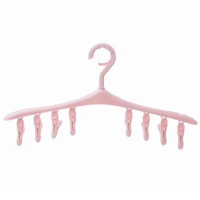 China China High Quality KOREAN Cheap Wholesale For Pants Scarf With 8 Clips I KNOW Plastic Socks Hangers for sale