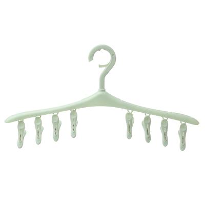 China New Design KOREAN Wholesale I KNOW Plastic Socks Hanger With 8 Clips for sale