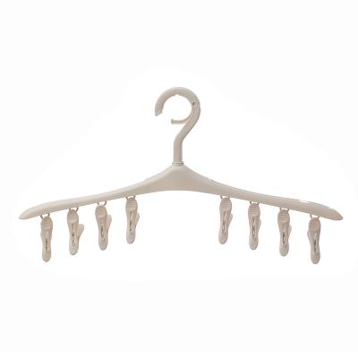 China New Design KOREAN Wholesale I KNOW Plastic Socks Hanger With 8 Clips for sale