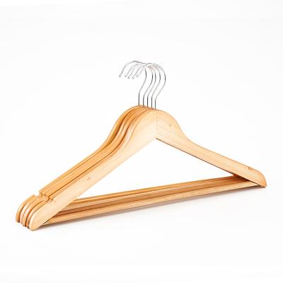 China Multifunctional modern high quality non-slip surface I KNOW wooden suit hanger for sale